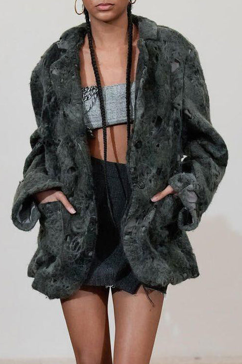 Vitelli lined dubu coat FW23_VIT0147_M12 gray moss